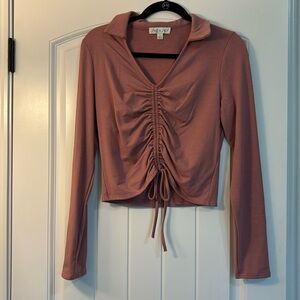 Mauve Collared Long Sleeve